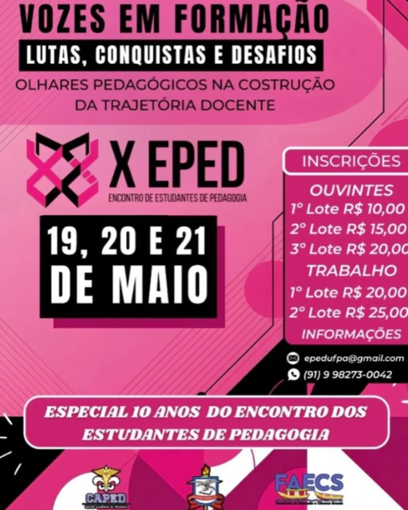 X Encontro dos Estudantes de Pedagogia – X EPED