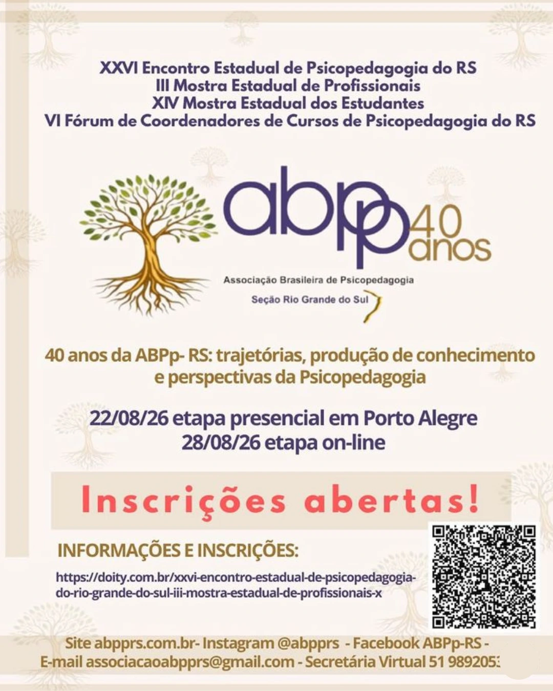 XXVI Encontro Estadual de Psicopedagogia do Rio Grande do Sul. III Mostra Estadual de Profissionais