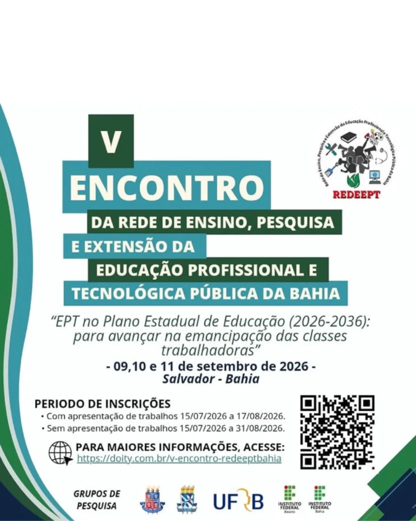 V Encontro da Rede de Ensino, Pesquisa e Extensão da Educação Profissional e Tecnológica Pública da Bahia